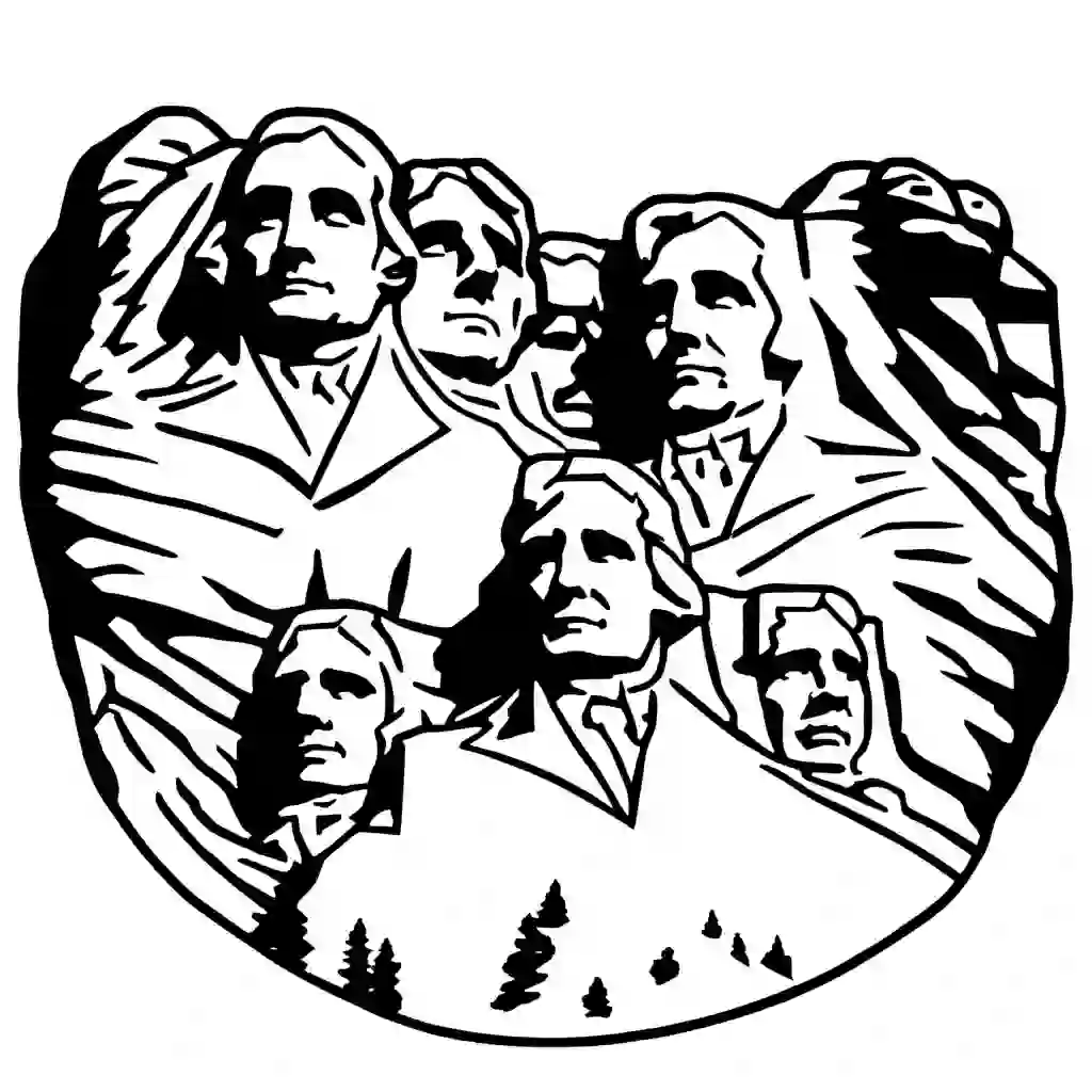 Mount Rushmore coloring pages